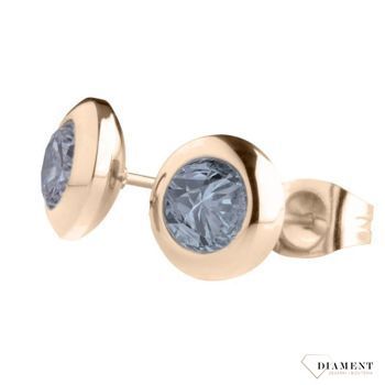 Piękne, delikatne kolczyki MELANO Friends RG BLUE. Kolczyki Damskie w Sklepie z Biżuterią zegarki-diament.pl.Piękne i Eleganckie kolczyki dla Kobiet.Darmowa wysyłka...jpg
